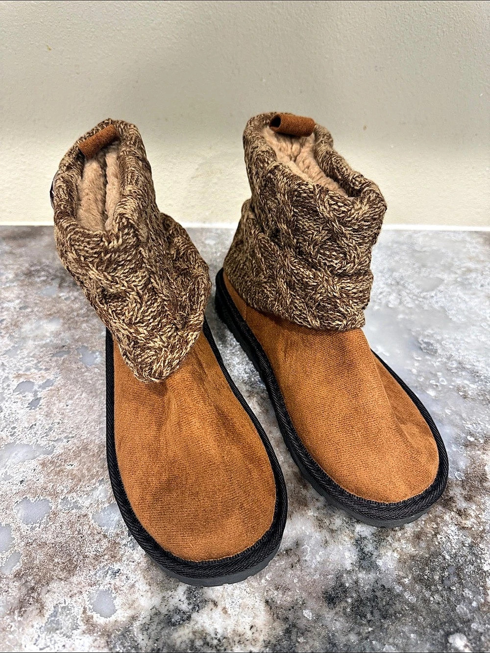 MUK LUKS Essentials by Muk Luks Cable Knit Cuff Boots Cable Knit Cuff Winter